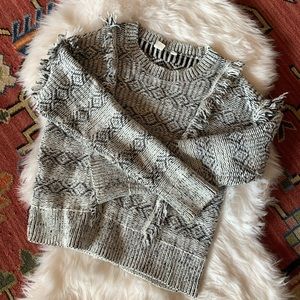 Gap knit fringe sweater